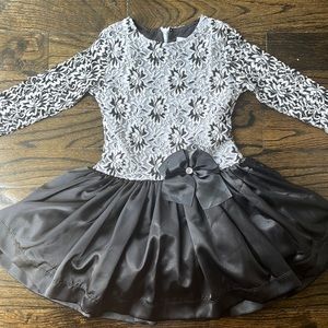 Black and white floral dress